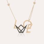 Emblem Black Diamond Necklace Love