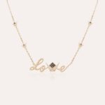 Emblem Black Diamond Necklace Love