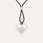 Emblem Heart Diamond Necklace  with Black Diamond