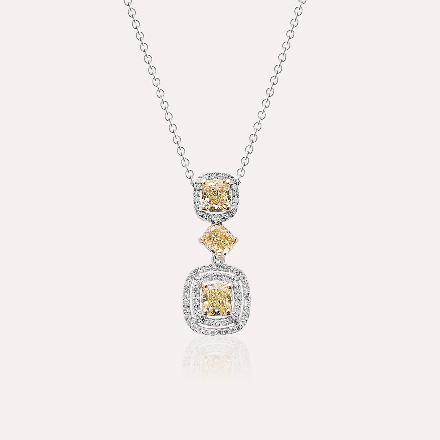 1665118215.jpg Classic Diamond Necklace with Fancy Diamond - Image 1