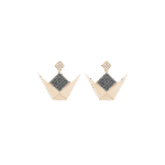 Emblem Diamond Earrings with Black diamond