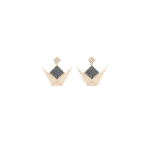 Emblem Diamond Earrings with Black diamond