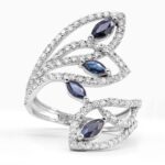 Classic Diamond Ring with Sapphire