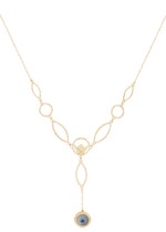 Evil Eye jewelry, Emblem Gold Necklace