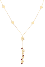 Daily Dazzle Gold Smile Necklace with Colored Stones