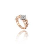 Chain Diamond Ring with Marquise