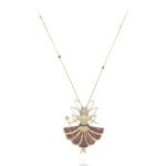 Fairy Tale Diamond Necklace with Ruby