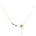 Fairy Tale Diamond Necklace with Ruby