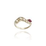 Daily Dazzle Diamond Ring with Ruby
