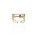 Daily dazzle Diamond Ring with Colored Stone