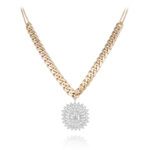 Chain Diamond Necklace with Baguette