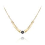 Chain Diamond  Necklace with Fancy Black Diamond