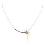 Fairy Tale Diamond Necklace with Precious Colors