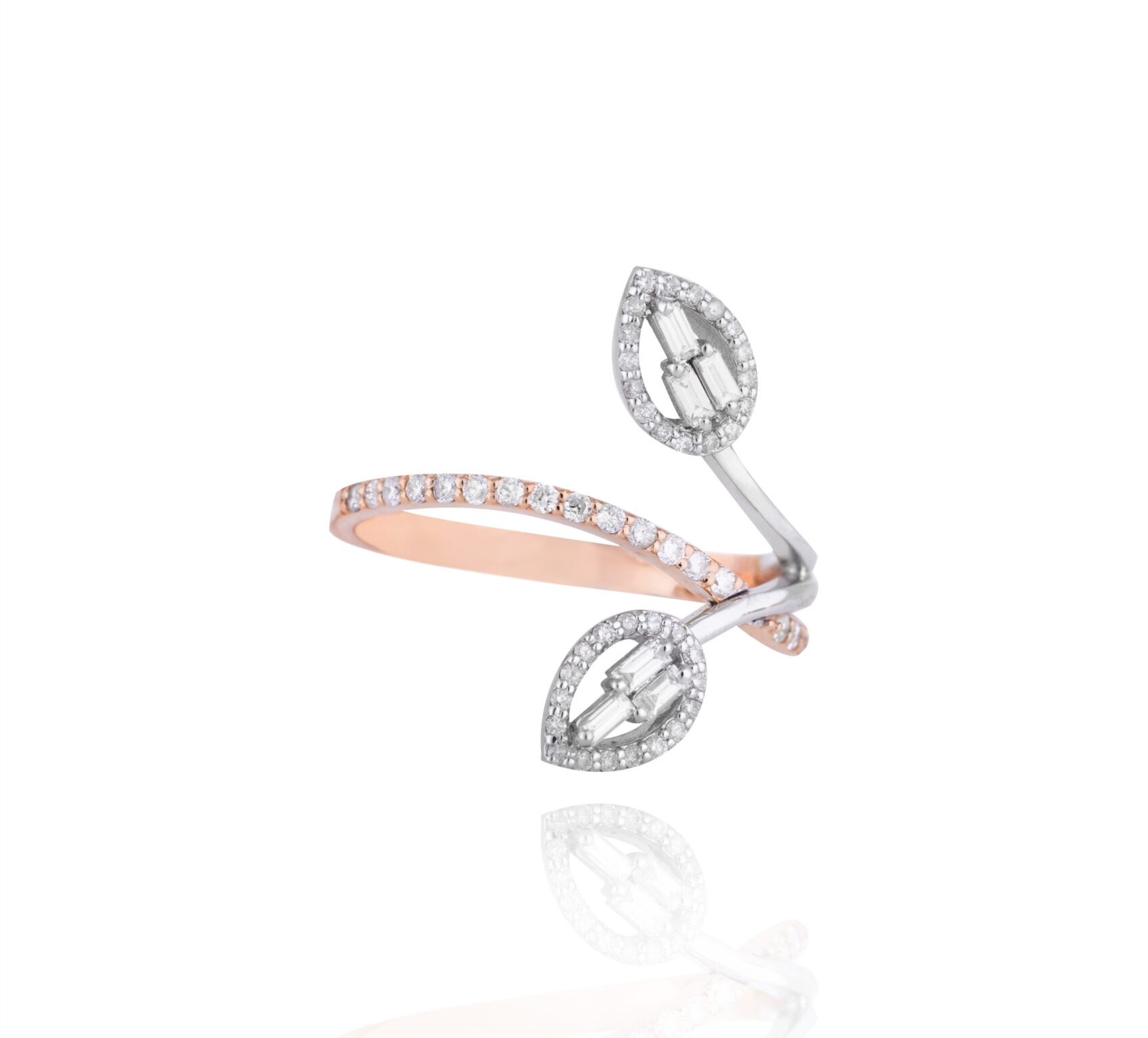 3182900260.jpg Classic Diamond Ring with Baguette Diamond - Image 1