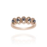 Classic Ring with Black Diamonds