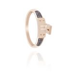 Lock Fancy Black Diamond Ring