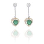 Daily Dazzle Diamond Earrings with Emerald