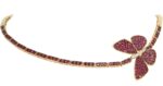 Butterfly Diamond Necklace with Ruby