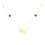 Oummi  Gold Necklace with Colored Stones