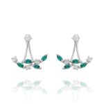 Daily Dazzle Diamond Earrings with Emerald