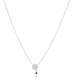 Daily Dazzle Diamond Necklace with Ruby