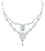Bridal Diamond Necklace with fancy-cut diamond