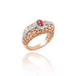 Classic Diamond Ring with Ruby