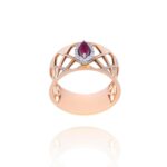 Classic Diamond Ring with Ruby