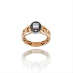 Chain Classic Diamond Ring with Baguette and Fancy Diamond