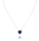 Daily Dazzle Diamond Necklace with Sapphire