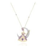 Fairy Tale Diamond Necklace with Pink Sapphire and Precious Stone