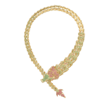 Dragon Diamond Necklace with Emerald and Ruby