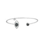 Evil Eye Diamond Bracelet with Black Diamond and Sapphire