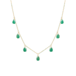 Classic Diamond Necklace with Emerald