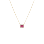 Daily Dazzle Diamond Necklace with Ruby