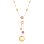 Boule Diamond Necklace with Ruby and Precious Stone
