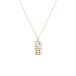 Daily Dazzle Domino Diamond Necklace with Black Diamond and Enamel