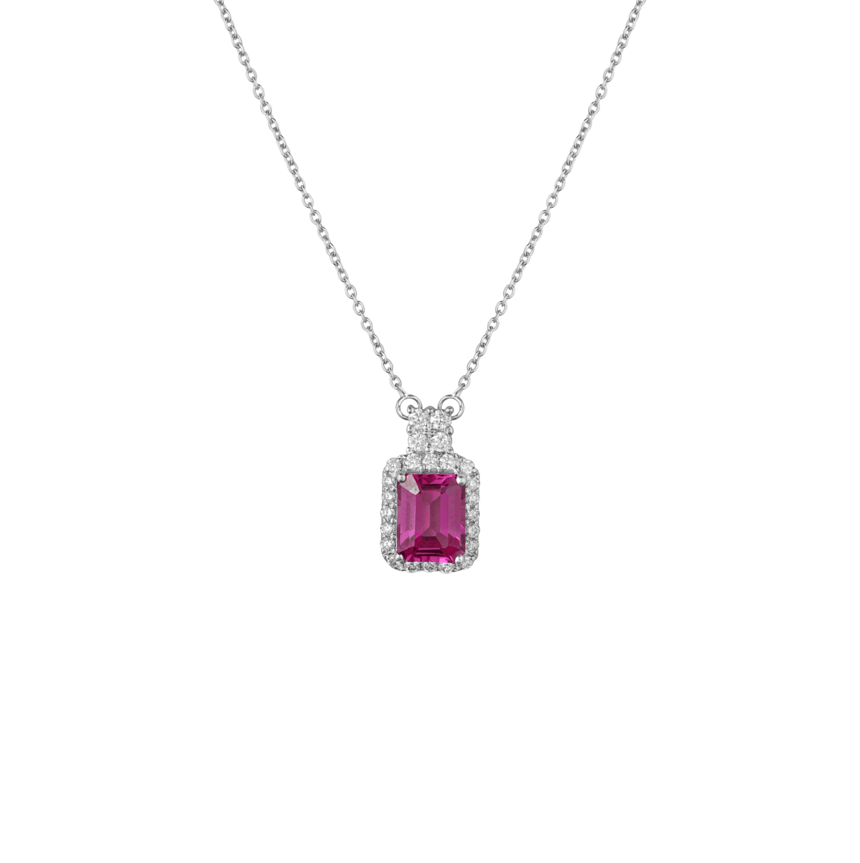 4082682668.png Daily Dazzle Diamond Necklace with Colored Stone - Image 1