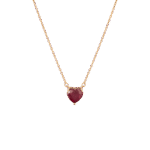 Heart Necklace, Heart shaped diamond, Black diamonds