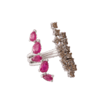 Daily Dazzle  Fancy Diamond Ring with Ruby