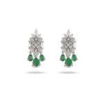 Classic Diamond Earring With Emerald