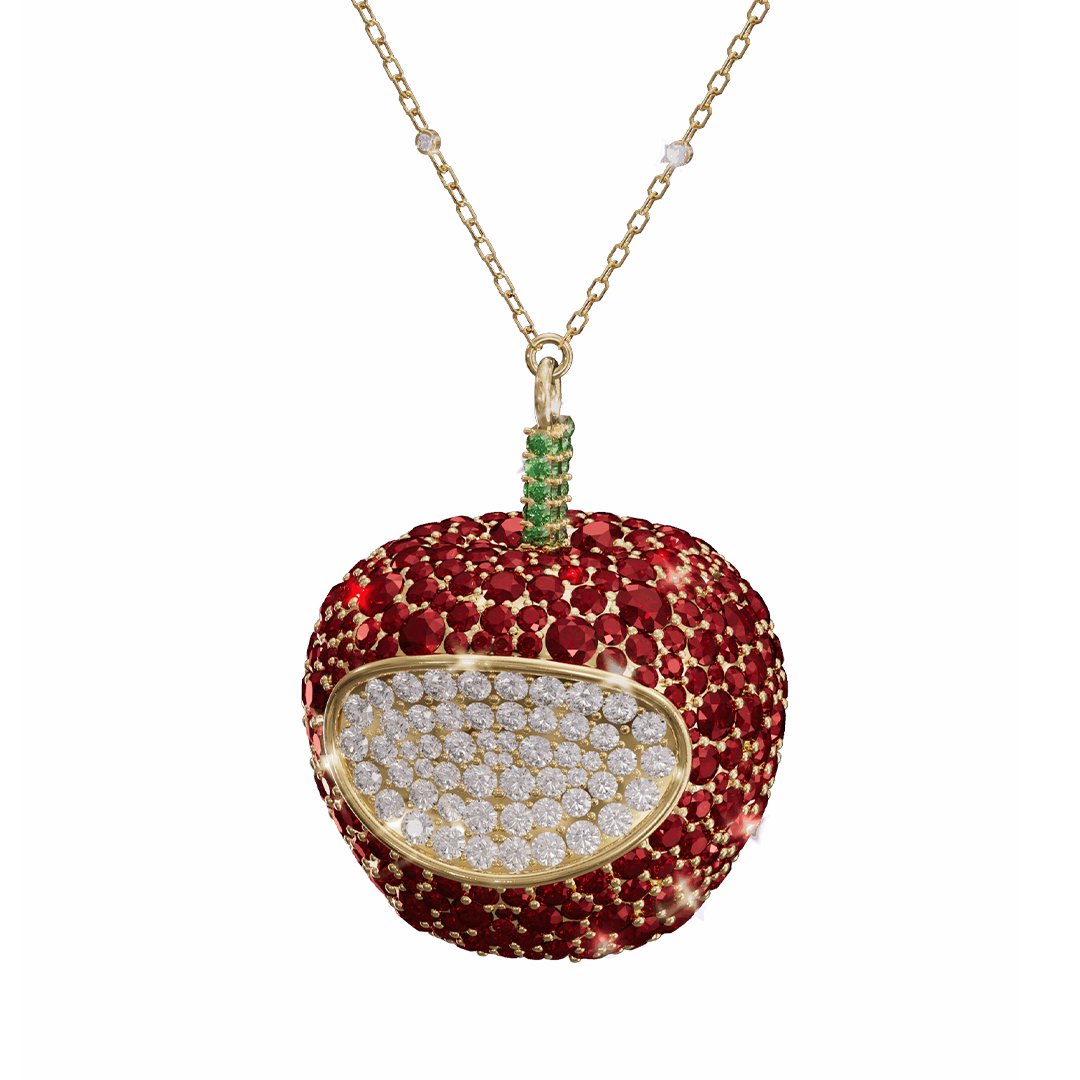 FDPOTW6211AR1FA0ARRSR (1) Exotic Summer Apple Diamond Necklace with Ruby - Image 1