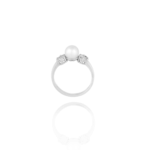 Daily Dazzle Diamond Ring with Pearl