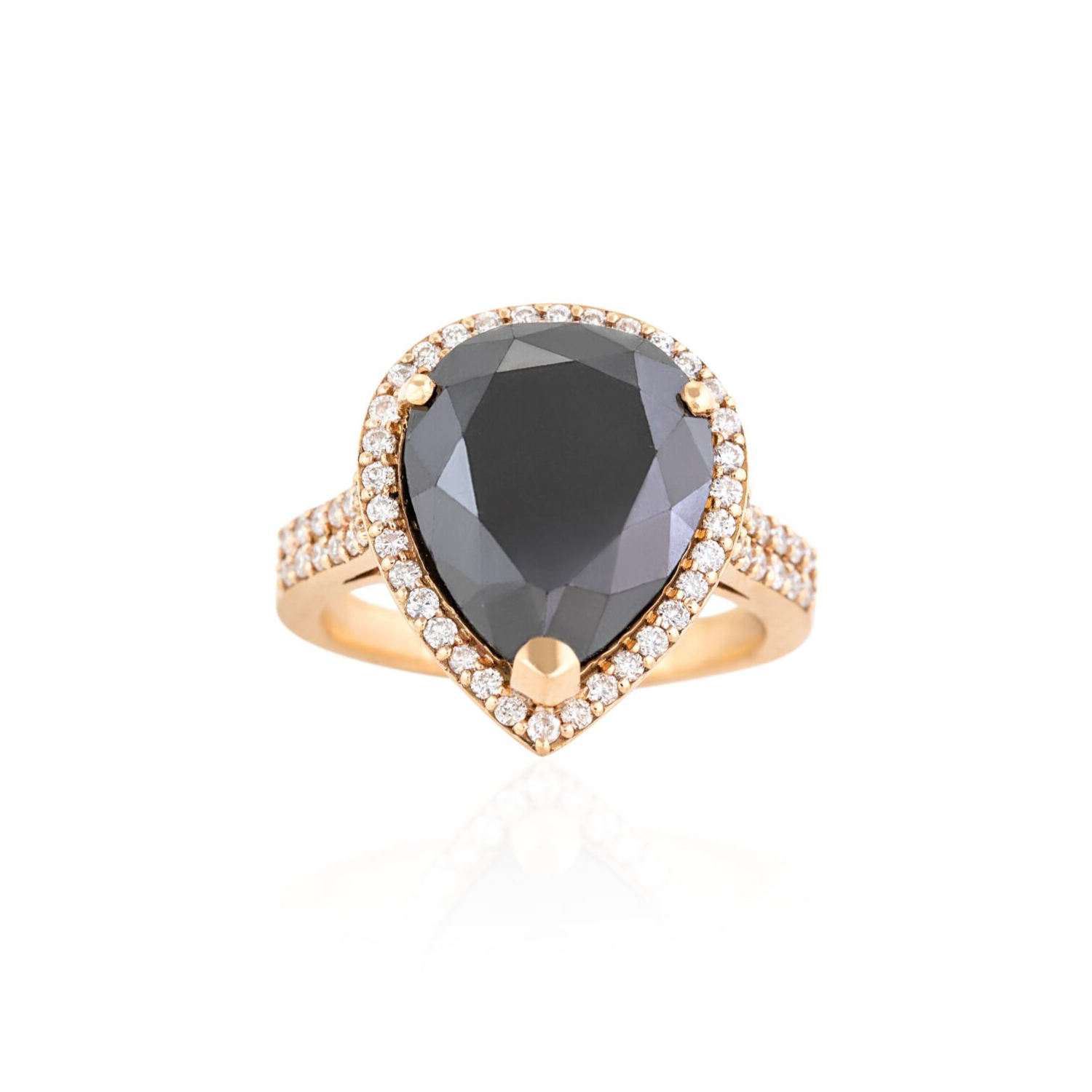 New Project (13) Classic Diamond Ring with Fancy Black Diamond - Image 1