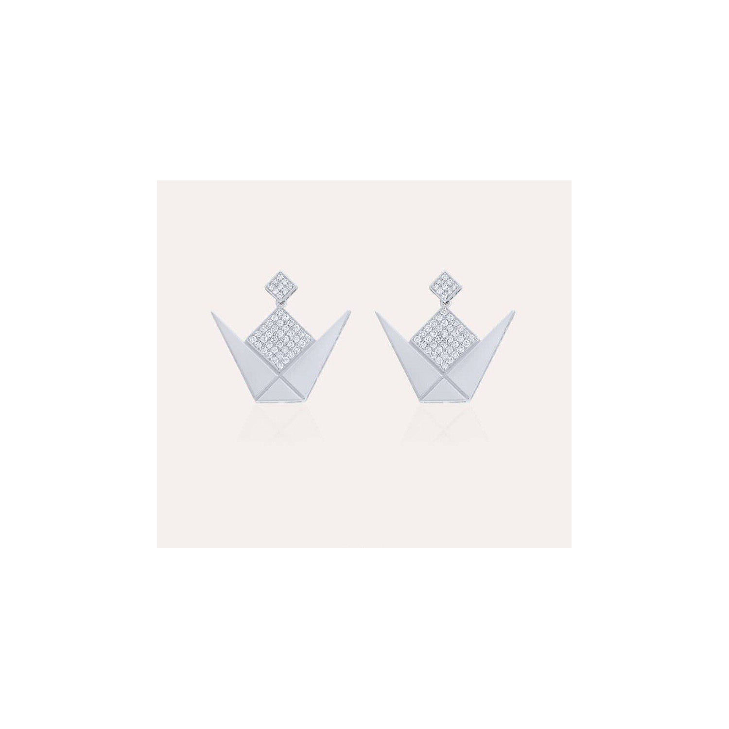 New Project (30) Emblem Diamond Earrings - Image 1