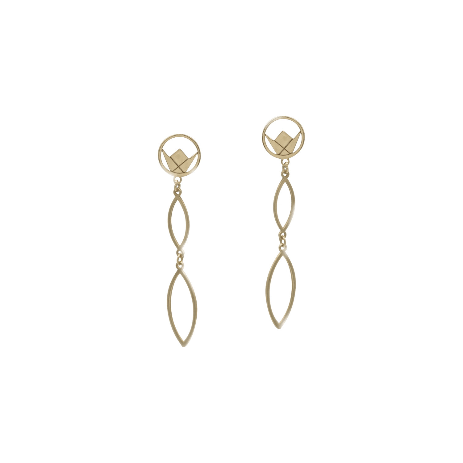 New Project (45) Emblem Gold Earrings - Image 1