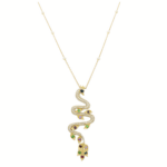 Daily Dazzle Diamond Peacock Necklace with Green Diamond  Sapphire and Precious Stones