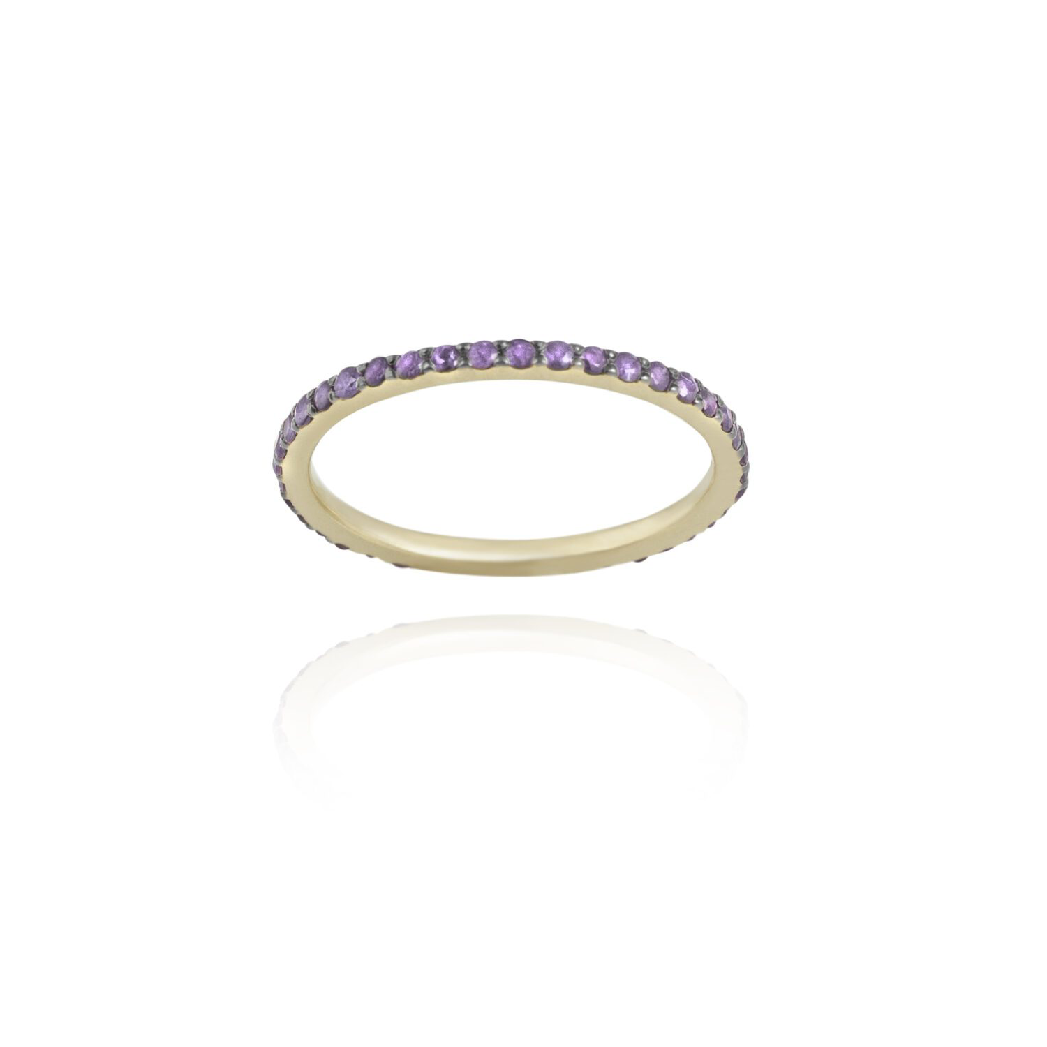 New Project (63) Classic Gold Ring with Precious Colors - Image 1