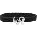 Emblem Love Diamond Bracelet with Stainless