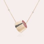 Tarboush Diamond Necklace with Ruby